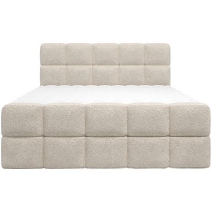 Xora Boxbett Cloudy, Beige, Textil, H3, Höhe ca. 20 cm, 160x200 cm, Bettkasten, Stoffauswahl, Topper durchgehend, in verschiedenen Größen erhältlich, Box mit integrierter Matratze, Schlafzimmer, Betten, Doppelbetten