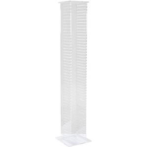 Xora Cd-Ständer, Klar, Kunststoff, 20x101x20 cm, Wohnzimmer, Regale, CD & DVD-Regale