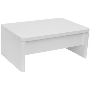 Xora Couchtisch, Weiß, Metall, Holzwerkstoff, rechteckig, eckig, Wange, 60x38-63x90 cm, Stauraum, höhenverstellbar, einfacher Aufbau, Wohnzimmer, Wohnzimmertische, Couchtische, Couchtische mit Stauraum