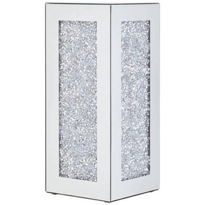 Xora Dekosäule, Silber, Kunststoff, Glas, Holzwerkstoff, 30x70x30 cm, Wohnzimmer, Wohnzimmertische, Blumenständer
