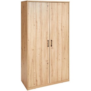 Xora Drehtürenschrank, Eiche Artisan, Metall, 1 Fächer, 106x194x54 cm, Typenauswahl, Beimöbel erhältlich, Schlafzimmer, Kleiderschränke, Drehtürenschränke