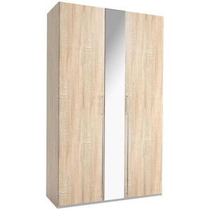 Xora Drehtürenschrank , Sonoma Eiche , Holzwerkstoff , 2 Fächer , 125x216x58 cm , Blauer Engel, Fsc, Pefc, Goldenes M , Typenauswahl, in verschiedenen Holzdekoren erhältlich , Schlafzimmer, Kleiderschränke, 3- türige Kleiderschränke