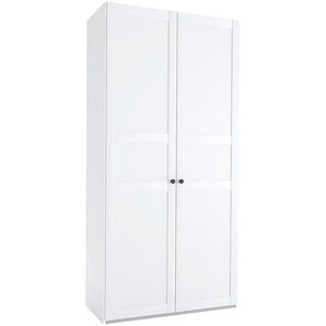 Xora Drehtürenschrank , Weiß , Holzwerkstoff , 1 Fächer , 100x216x58 cm , Blauer Engel, Fsc, Goldenes M, Made in Germany , in verschiedenen Größen erhältlich, Holzdekoren erhältlich , Kinder & Jugendmöbel, Jugendmöbel, Jugendkleiderschränke