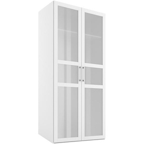 Xora Drehtürenschrank , Weiß , Holzwerkstoff , 1 Fächer , 100x216x58 cm , Blauer Engel, Fsc, Goldenes M, Made in Germany , Typenauswahl, Beimöbel erhältlich, in verschiedenen Größen individuelle Frontgestaltung , Kinder & Jugendmöbel, Jugendmöbel,
