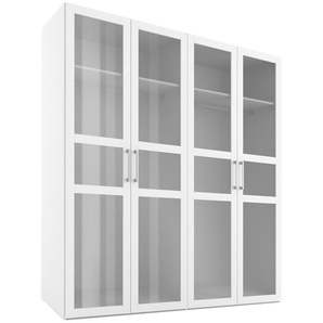 Xora Drehtürenschrank , Weiß , Holzwerkstoff , 2 Fächer , 200x216x58 cm , Blauer Engel, Fsc, Goldenes M, Made in Germany , Beimöbel erhältlich, in verschiedenen Größen individuelle Frontgestaltung , Kinder & Jugendmöbel, Jugendmöbel, Jugendkleiderschränke