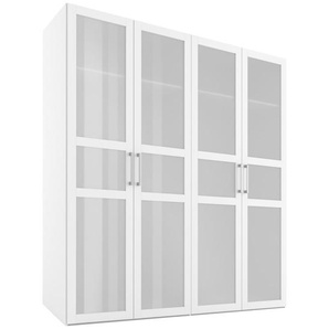Xora Drehtürenschrank , Weiß , Holzwerkstoff , 2 Fächer , 200x216x58 cm , Blauer Engel, Fsc, Goldenes M, Made in Germany , Typenauswahl, Beimöbel erhältlich, in verschiedenen Größen individuelle Frontgestaltung , Kinder & Jugendmöbel, Jugendmöbel,