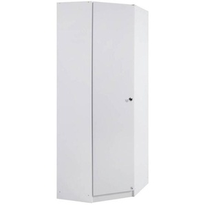 Xora Eckkleiderschrank , Weiß , Holzwerkstoff , 5 Fächer , 85x197x72 cm , Blauer Engel, Goldenes M, Made in Germany , Typenauswahl , Kinder & Jugendmöbel, Jugendmöbel, Jugendkleiderschränke