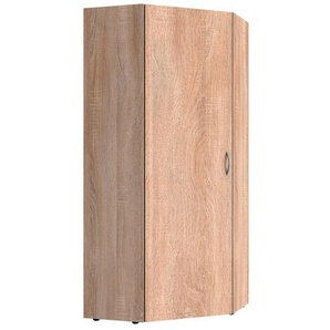 Xora Eckschrank , Eiche , Holzwerkstoff , 5 Fächer , 80x185x80 cm , BQ - Bündnis für Qualität, Made in Germany, DIN EN ISO 9001 , Beimöbel erhältlich, individuell planbar , Schlafzimmer, Kleiderschränke, Eckschränke