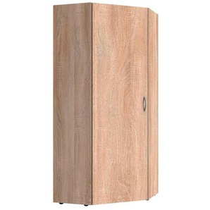 Xora Eckschrank, Eiche, Holzwerkstoff, 5 Fächer, 80x185x80 cm, BQ - Bündnis für Qualität, Made in Germany, DIN EN ISO 9001, Beimöbel erhältlich, individuell planbar, Schlafzimmer, Kleiderschränke, Eckschränke