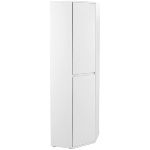 Xora Eckschrank , Weiß , Holzwerkstoff , 5 Fächer , 60x210x60 cm , Beimöbel erhältlich , Schlafzimmer, Kleiderschränke, Eckschränke