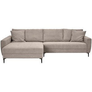 Xora Ecksofa, Hellgrau, Textil, 3-Sitzer, Füllung: Schaumstoff, Ottomane links, L-Form, 283x174 cm, Stoffauswahl, seitenverkehrt erhältlich, Wohnzimmer, Sofas & Couches, Wohnlandschaften, Ecksofas