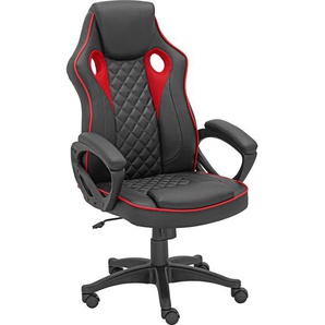 Xora Gamingstuhl, Rot, Schwarz, Metall, Kunststoff, Textil, Drehkreuz, 67x113-123x71 cm, Kinder & Jugendmöbel, Jugendmöbel, Gamingstühle