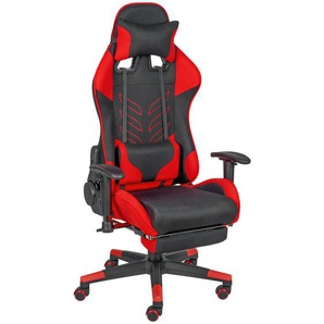 Xora Gamingstuhl, Rot, Schwarz, Metall, Kunststoff, Textil, Drehkreuz, 67x137x63 cm, inklusive Armlehnen, Nackenkissen abnehmbar, Lendenkissen ergonomische Rückenlehne, Kinder & Jugendmöbel, Jugendmöbel, Gamingstühle