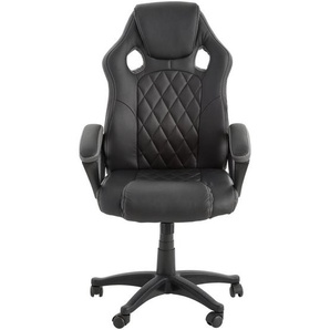 Xora Gamingstuhl, Schwarz, Textil, Kunststoff, Drehkreuz, 63x113-122x70 cm, Kinder & Jugendmöbel, Jugendmöbel, Gamingstühle