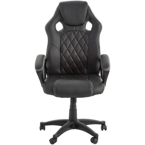 Xora Gamingstuhl, Schwarz, Kunststoff, Textil, Drehkreuz, 63x113-122x70 cm, Kinder- & Jugendzimmer, Jugendmöbel, Gamingstühle