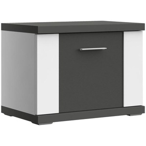 Xora Garderobenbank , Graphit, Weiß , Metall , 1-Sitzer , 65x49x42 cm , Typenauswahl, planbar , Garderobe, Garderobenbänke, Garderobenbänke