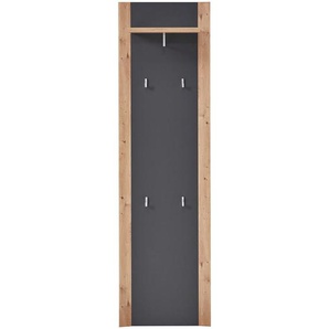 Xora Garderobenpaneel, Graphit, Eiche Artisan, 48x170x30 cm, Aufhängemöglichkeit, Hutablage, Kleiderstange, Garderobe, Garderobenpaneele, Garderobenpaneele