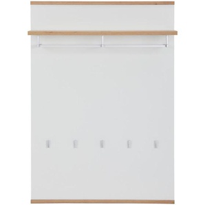 Xora Garderobenpaneel, Weiß, Eiche Artisan, Holzwerkstoff, 85x119x28 cm, Aufhängemöglichkeit, Garderobe, Garderobenpaneele, Garderobenpaneele