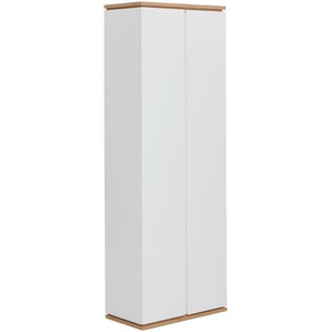 Xora Garderobenschrank, Weiß, Eiche Artisan, Holzwerkstoff, 5 Fächer, 70x200x37.8 cm, Beimöbel erhältlich, Garderobe, Garderobenschränke,