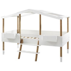 Xora Hausbett, Weiß, Kiefer, Holzwerkstoff, Kiefer, massiv, 90x190 cm, nicht verstellbar,Beimöbel erhältlich, Kinder- & Jugendzimmer, Kindermöbel,