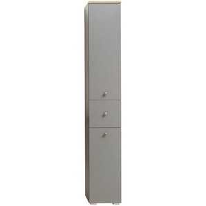 Xora Hochschrank , Grau , Holzwerkstoff , 3 Fächer , 1 Schubladen , 30x187.1x33 cm , stehend, hängend , Badezimmer, Badezimmerschränke, Hochschränke