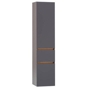 Xora Hochschrank , Grau , Holzwerkstoff , 4 Fächer , 1 Schubladen , einzeln stellbar , 40x180x35 cm , Made in Germany , stehend, hängend , Badezimmer, Badezimmerschränke, Hochschränke