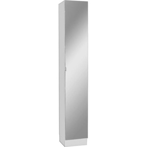 Xora Hochschrank, Weiß, Holzwerkstoff, 4 Fächer, 32.5x195.5x33 cm, Made in Germany, stehend, Badezimmer, Badezimmerschränke, Hochschränke