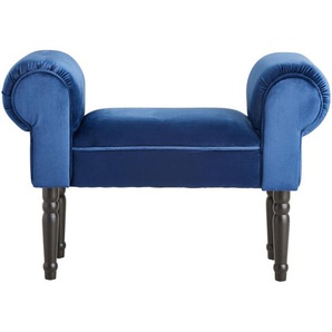 Xora Hocker, Blau, Schwarz, Holz, Textil, Kiefer, massiv, 76x54x30 cm, Stoffauswahl, erweiterbar (Typenauswahl), Wohnzimmer, Hocker, Sitzhocker