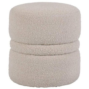 Xora Hocker, Creme, Textil, zylindrisch, 43x47x43 cm, erweiterbar (Typenauswahl), Wohnzimmer, Hocker, Sitzhocker