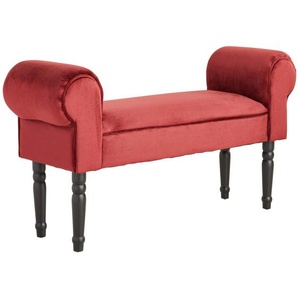 Xora Hocker, Schwarz, Weinrot, Holz, Textil, Kiefer, massiv, 100x54x30 cm, Stoffauswahl, Wohnzimmer, Hocker, Sitzhocker