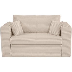 Xora Jugend-, Hellbraun, Textil, Füllung: Schaumstoffflocken,Schaumstoffflocken, 136x78x72 cm, Kinder- & Jugendzimmer, Kindermöbel, Kindersitzmöbel & -tische, Kindersessel & -sofas