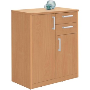 Xora Kommode, Buche, Holzwerkstoff, 3 Fächer, 2 Schubladen, 72x84x36 cm, Wohnzimmer, Kommoden & Sideboards, Kommoden