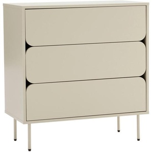 Xora Kommode, Seidengrau, Metall, Holzwerkstoff, 3 Schublade(n) Schubladen, 80x85x40 cm, Wohnzimmer, Kommoden & Sideboards, Kommoden