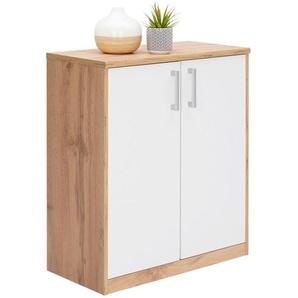 Xora Kommode, Weiß, Eiche Wotan, Holzwerkstoff, 2 Fächer, 72x84x36 cm, Beimöbel erhältlich, Wohnzimmer, Kommoden & Sideboards, Kommoden