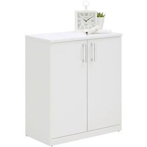 Xora Kommode, Weiß, Holzwerkstoff, 2 Fächer, 72.0x84.0x36.0 cm, Typenauswahl, Wohnzimmer, Kommoden & Sideboards, Kommoden