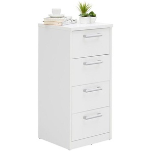 Xora Kommode, Weiß, Kunststoff, 4 Schublade(n) Schubladen, 38x84x36 cm, Typenauswahl, Wohnzimmer, Kommoden & Sideboards, Kommoden