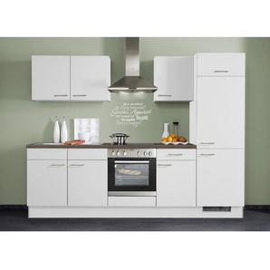 Xora Küchenblock , Weiß , Metall , 1 Schubladen , 270 cm , seitenverkehrt erhältlich, rechts aufbaubar , Küchen, Küchenzeilen & Küchenblöcke