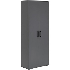 Xora Mehrzweckschrank, Anthrazit, Holzwerkstoff, 5 Fächer, 70x178.9x33.4 cm, stehend, Waschküche, Mehrzweckschränke