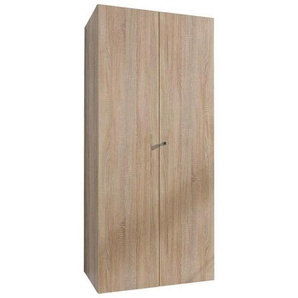Xora Mehrzweckschrank, Eiche, Holzwerkstoff, 4 Fächer, 80x185x54 cm, BQ - Bündnis für Qualität, Made in Germany, DIN EN ISO 9001, erweiterbar, Schlafzimmer, Kleiderschränke, Mehrzweckschränke