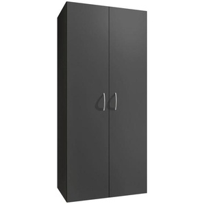 Xora Mehrzweckschrank, Graphit, Holzwerkstoff, 5 Fächer, 70x185x40 cm, BQ - Bündnis für Qualität, Made in Germany, DIN EN ISO 9001, stehend,