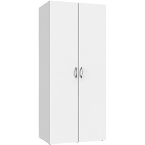 Xora Mehrzweckschrank, Weiß, Holzwerkstoff, 5 Fächer, 80x185x40 cm, BQ - Bündnis für Qualität, Made in Germany, DIN EN ISO 9001, erweiterbar,