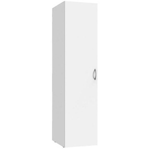 Xora Mehrzweckschrank, Weiß, Holzwerkstoff, 6 Fächer, 50x185x40 cm, BQ - Bündnis für Qualität, Made in Germany, DIN EN ISO 9001, Waschküche,