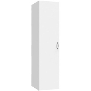 Xora Mehrzweckschrank, Weiß, Holzwerkstoff, 6 Fächer, 50x185x40 cm, BQ - Bündnis für Qualität, Made in Germany, DIN EN ISO 9001, Waschküche, Mehrzweckschränke