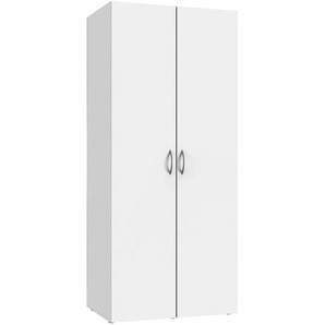 Xora Mehrzweckschrank, Weiß, Holzwerkstoff, 6 Fächer, 80x185x40 cm, BQ - Bündnis für Qualität, Made in Germany, DIN EN ISO 9001, erweiterbar,