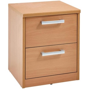 Xora Nachtschrank, Buche, Kunststoff, 2 Schubladen, 38x46x36 cm, Typenauswahl, Schlafzimmer, Nachttische