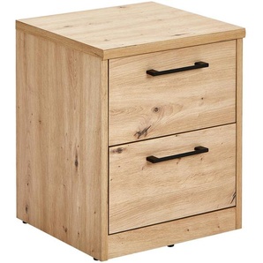 Xora Nachtschrank, Eiche Artisan, Kunststoff, 2 Schublade(n) Schubladen, 38x46x36 cm, Typenauswahl, Schlafzimmer, Nachttische