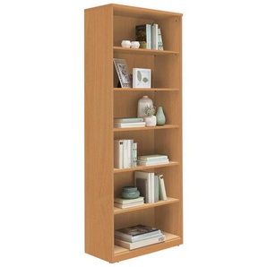 Xora Regal, Buche, Holzwerkstoff, 5 Fächer, 72x194x36 cm, Arbeitszimmer, Büroregale, Bücherregale