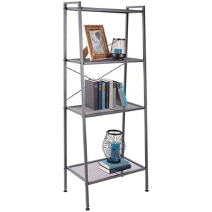 Xora Regal, Dunkelgrau, Metall, 4 Fächer, 59x147x36.5 cm, Wohnzimmer, Regale, Bücherregale