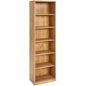 Xora Regal, Eiche Artisan, Holzwerkstoff, 5 Fächer, 55x194x36 cm, Typenauswahl, Wohnzimmer, Regale, Bücherregale