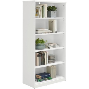 Xora Regal, Weiß, Holzwerkstoff, 4 Fächer, 72x148x36 cm, Typenauswahl, Beimöbel erhältlich, Wohnzimmer, Regale, Bücherregale